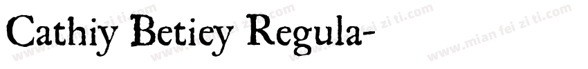 Cathiy Betiey Regula字体转换